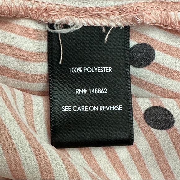Torrid white and pink stripe dot blouse 00 - Picture 8 of 8